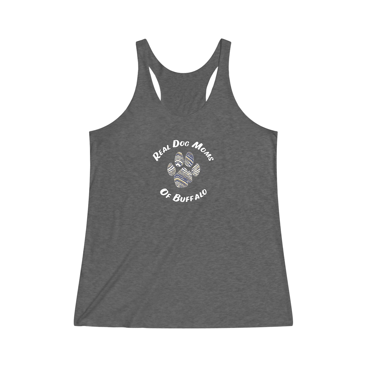 Real Dog Moms of Buffalo Women's Tri-Blend Racerback Tank