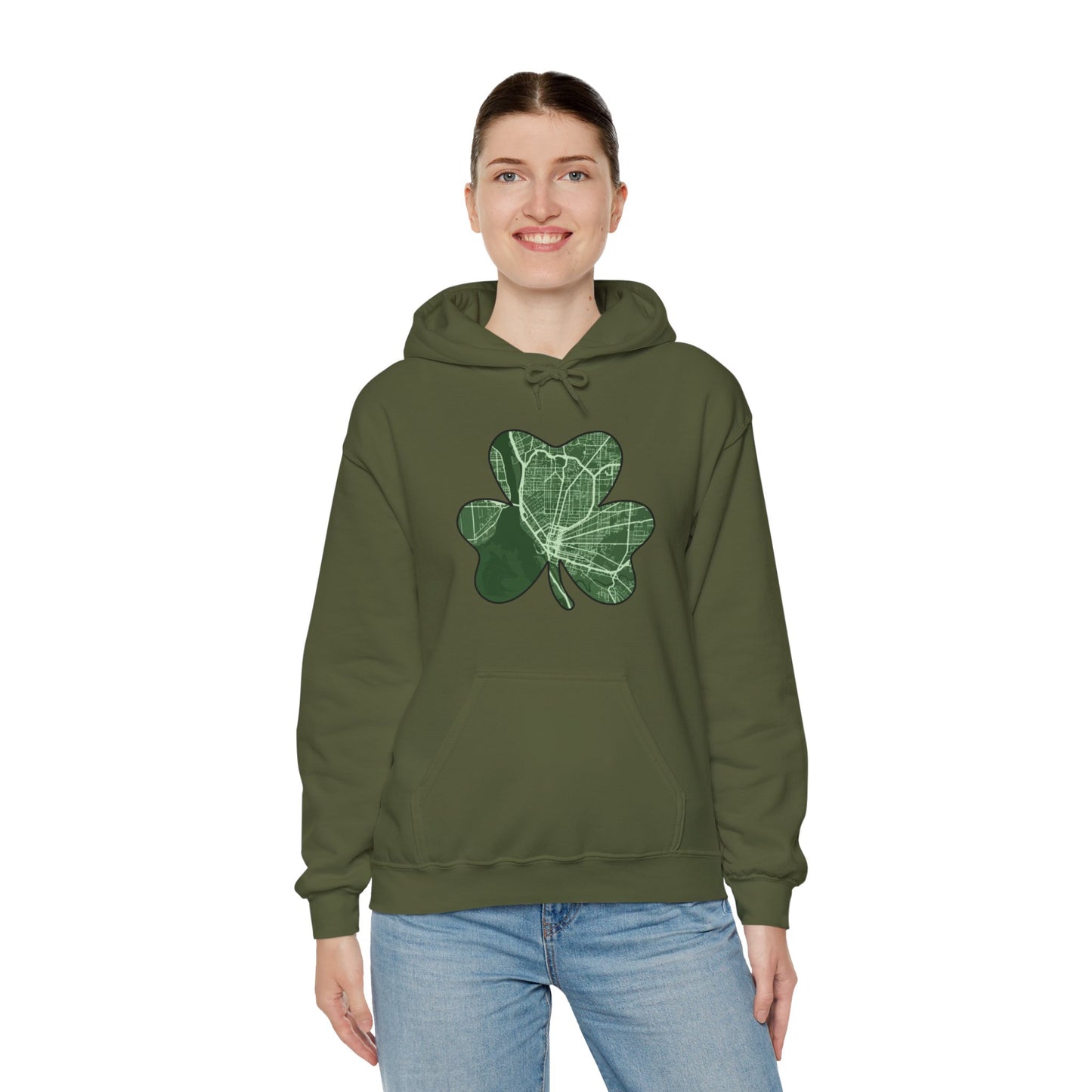 Map of Buffalo St. Patrick’s Day Hoodie