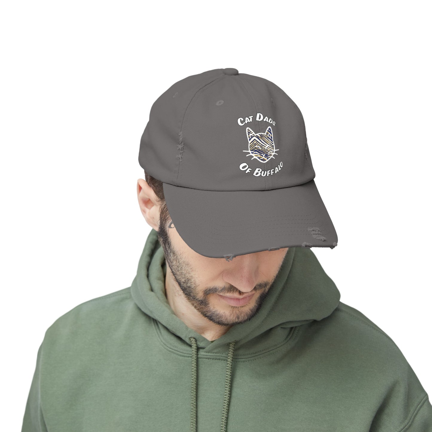 The Cat Dad Distressed Cap