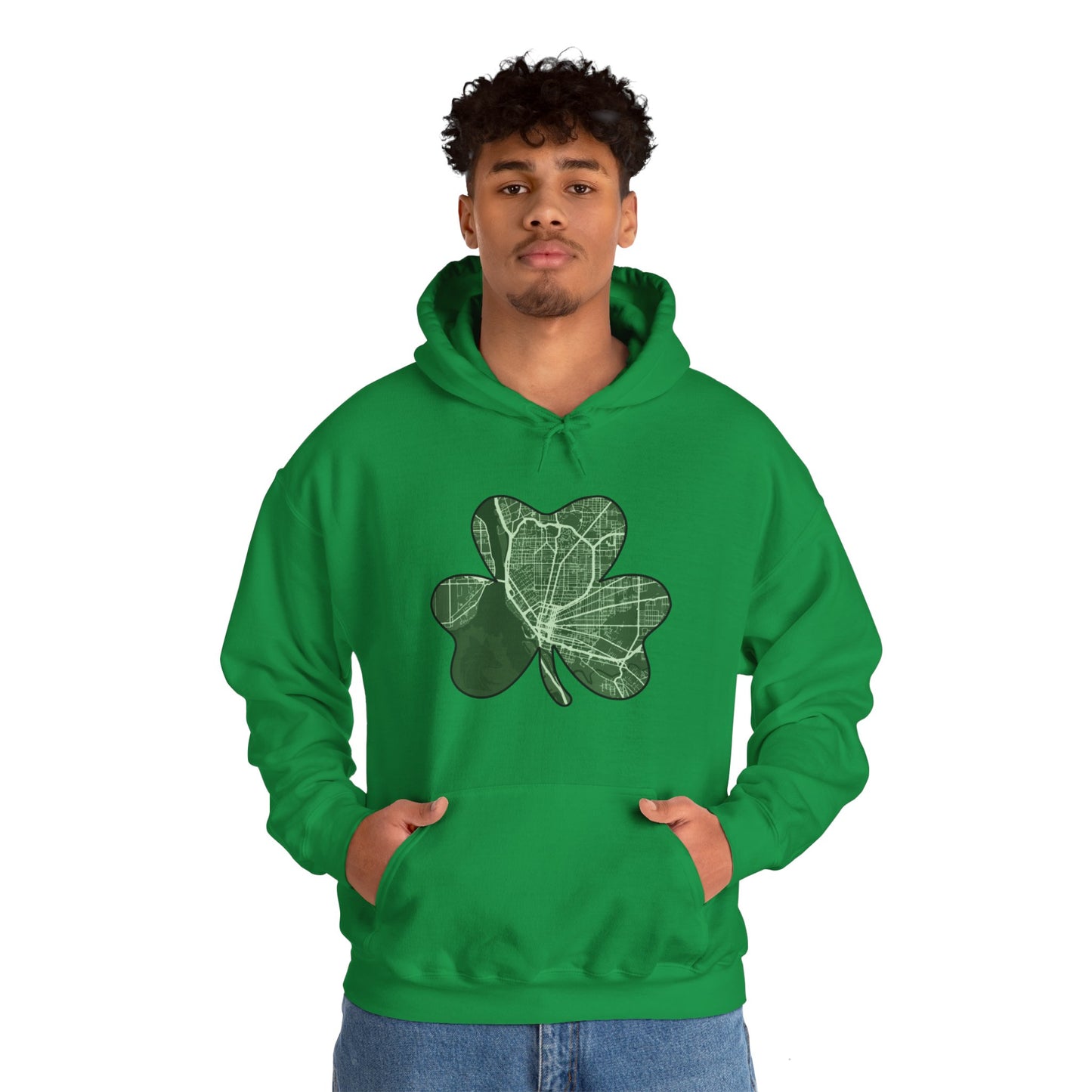 Map of Buffalo St. Patrick’s Day Hoodie