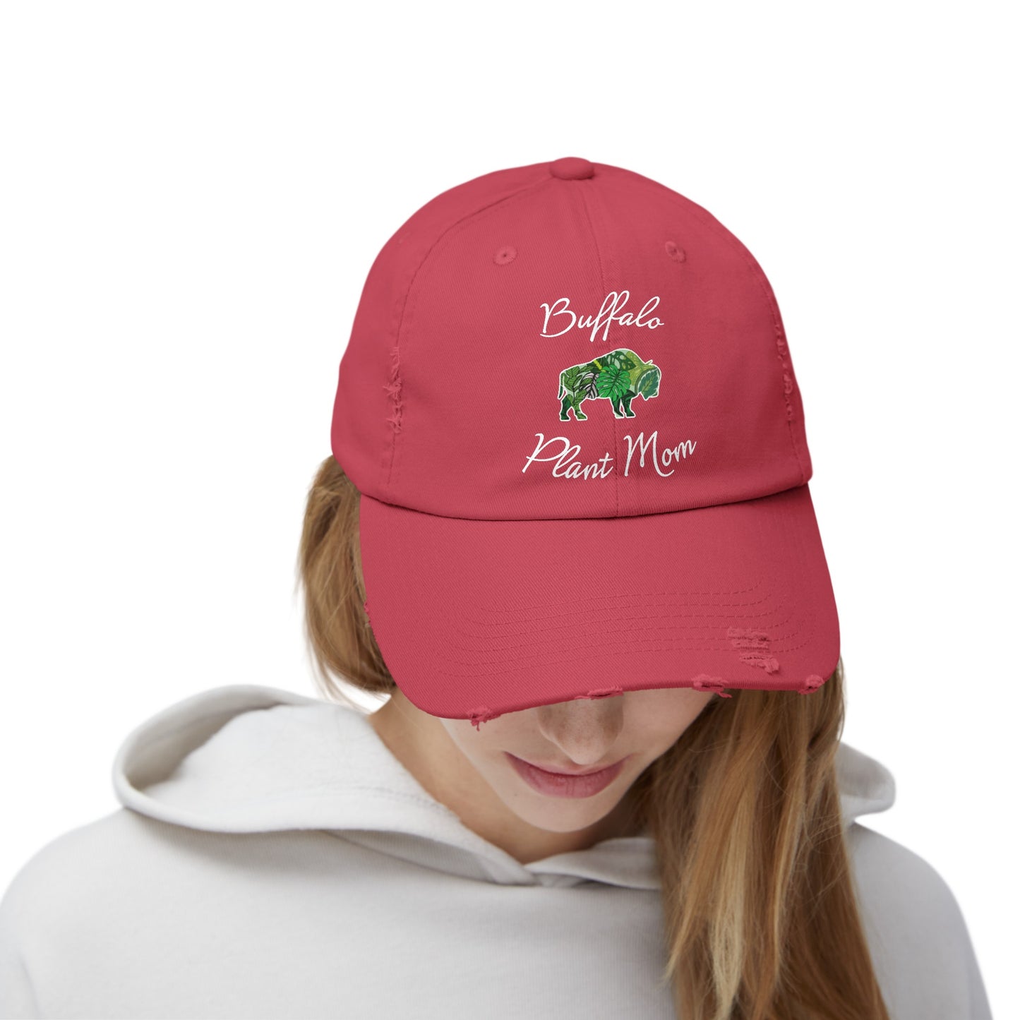 Buffalo Plant Mom Distressed Cap