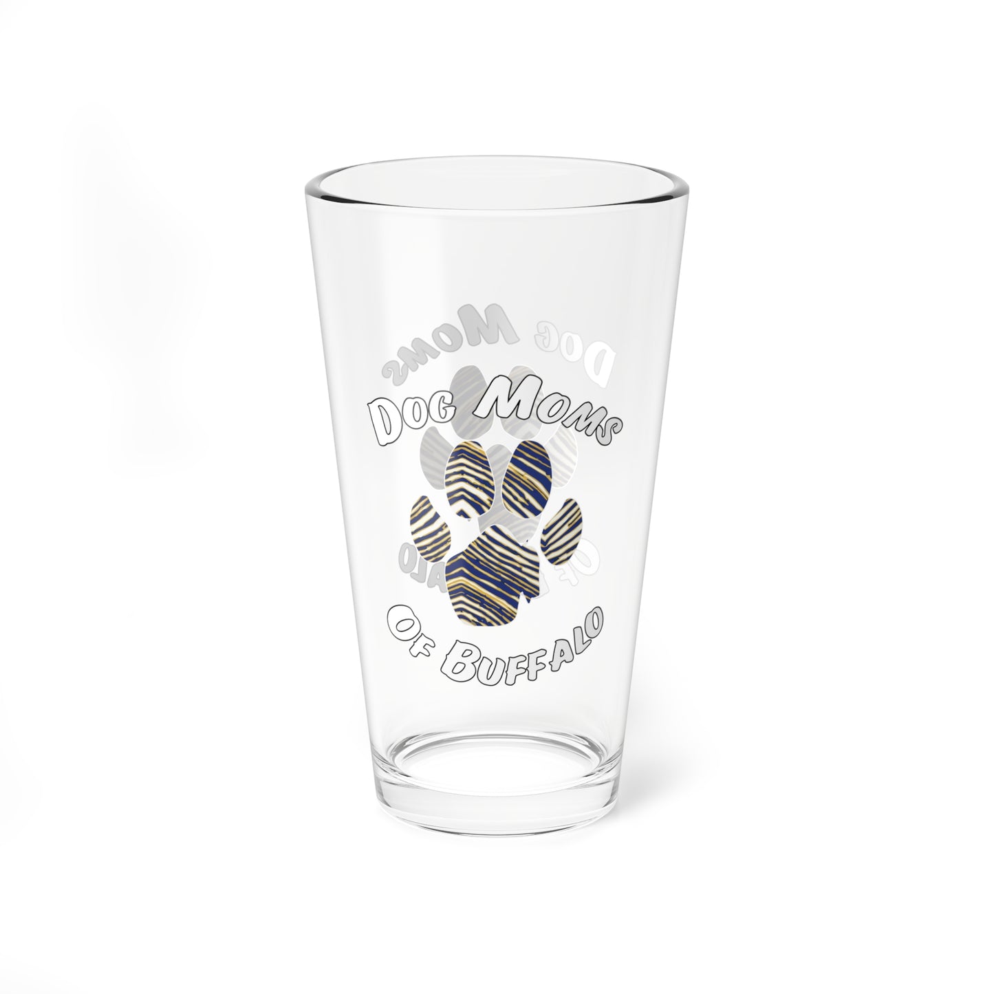 The Pawffalo Dog Mom Glass