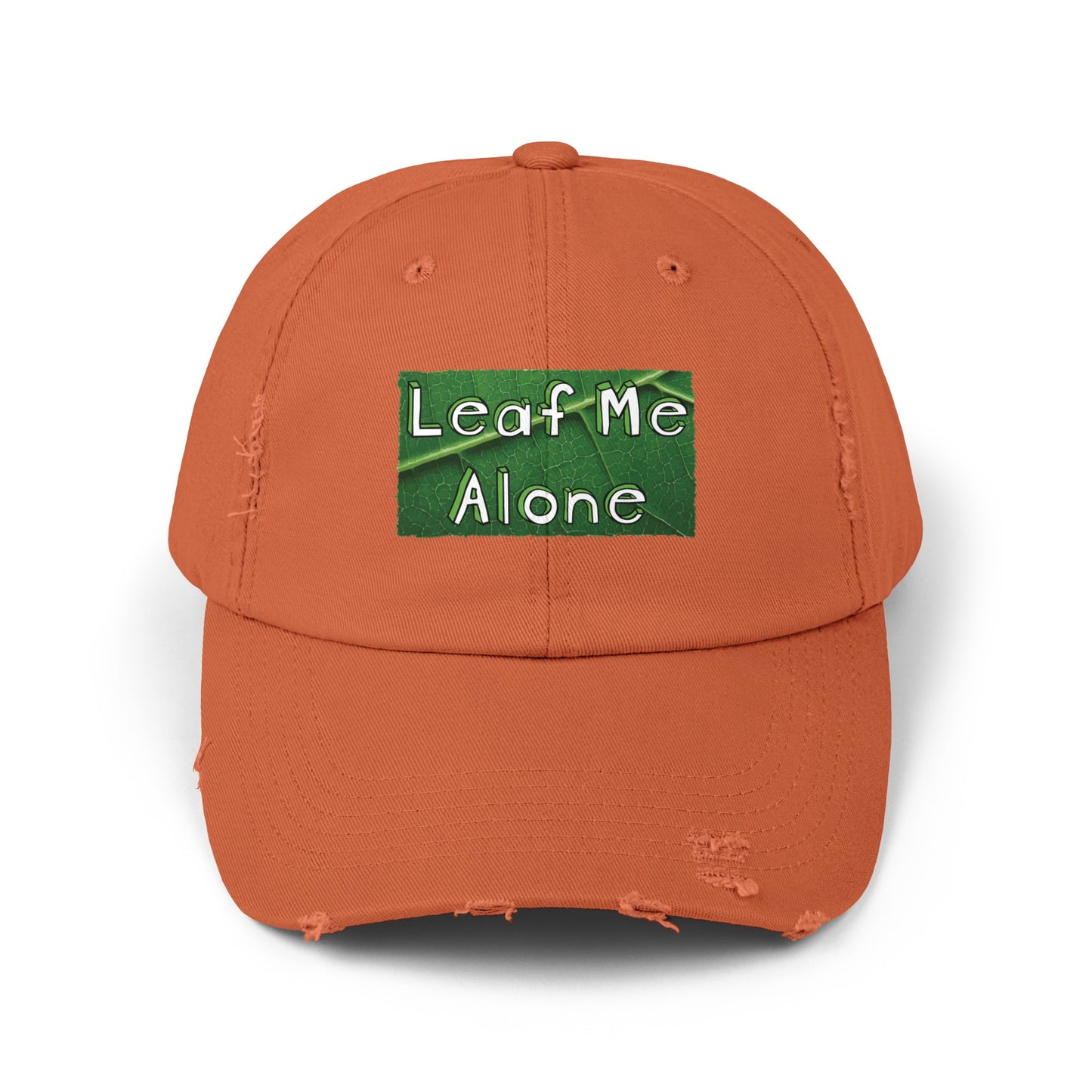 Leaf Me Alone Distressed Cap