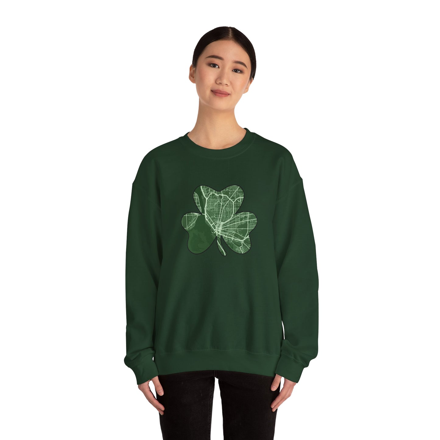 Map of Buffalo St. Patrick’s Day Sweatshirt