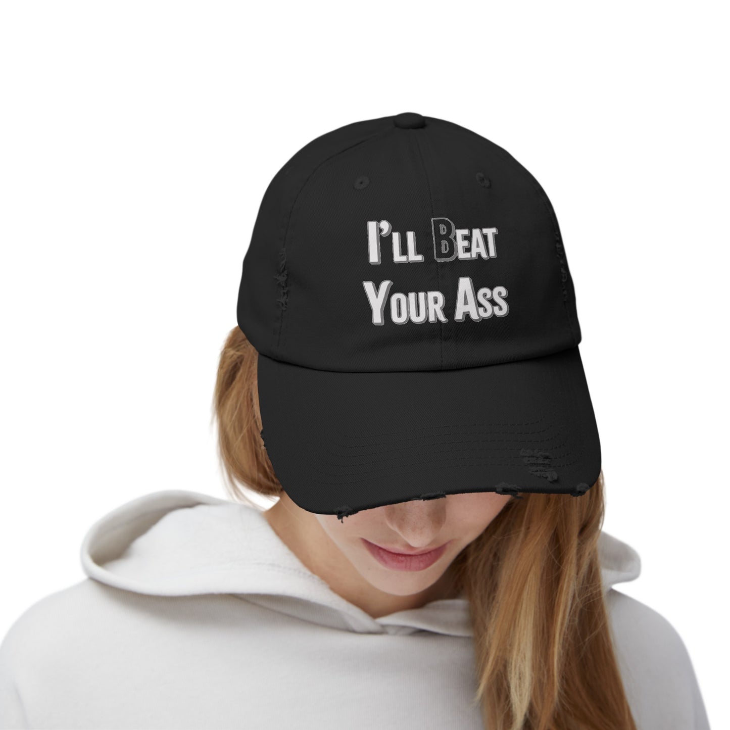 (b)Eat Your Ass Distressed Cap