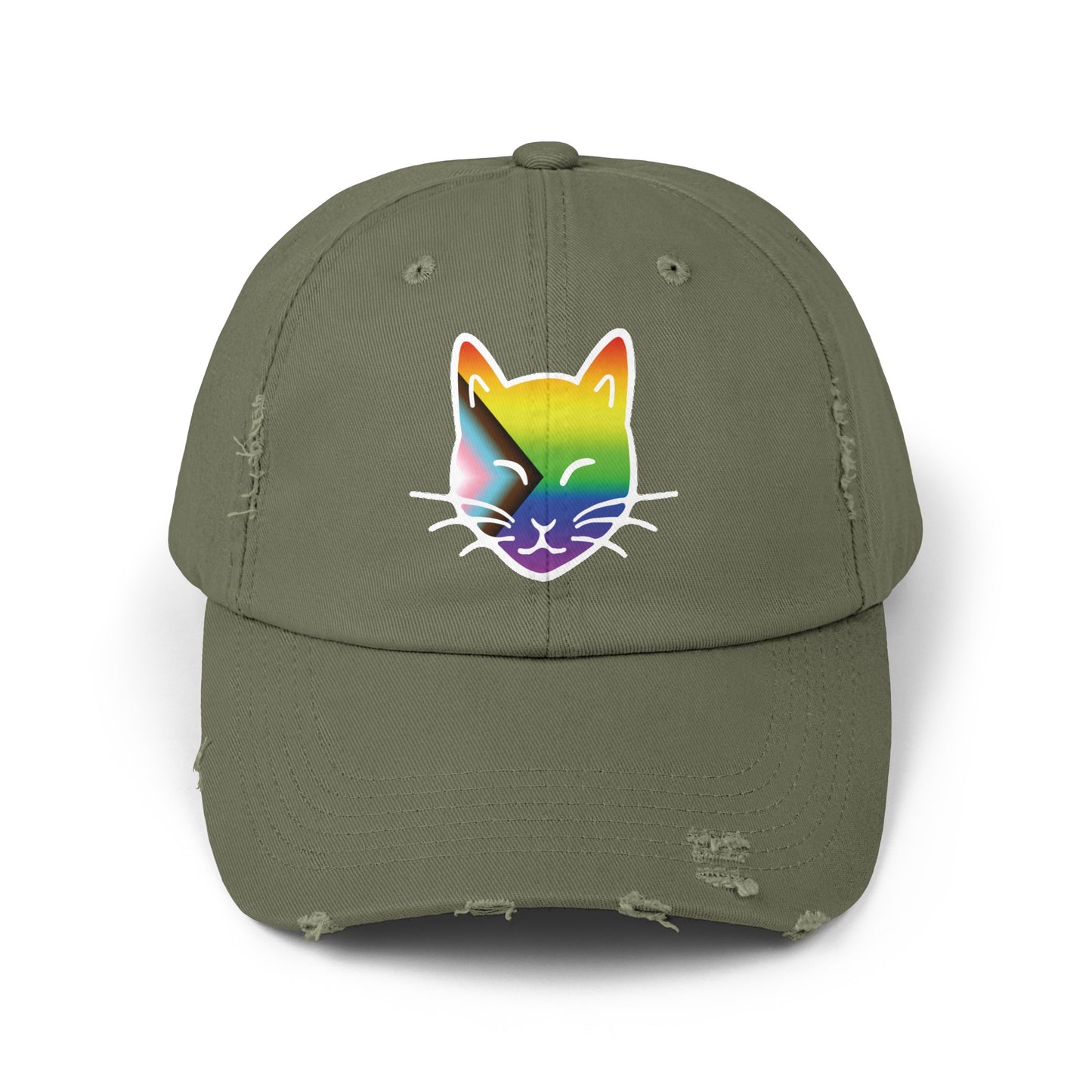 The Cat Fam Pride Distressed Cap