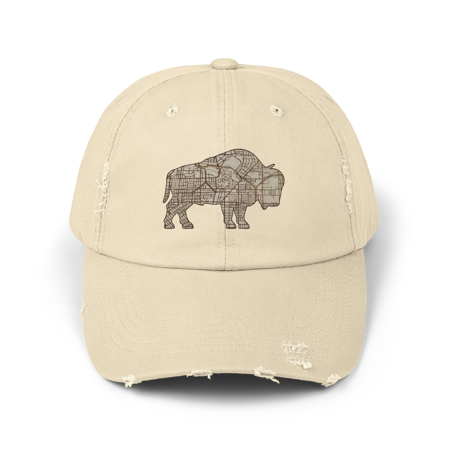 Map of Buffalo Distressed Cap