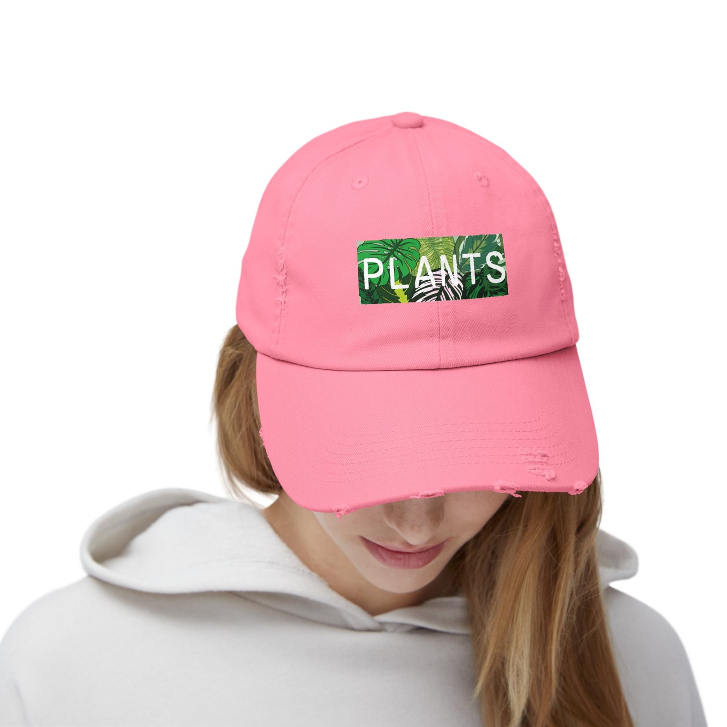 “Plants” Distressed Cap