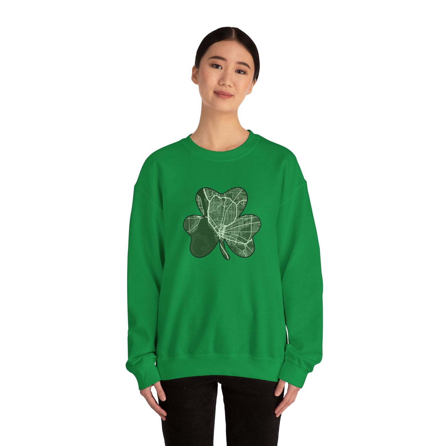 Map of Buffalo St. Patrick’s Day Sweatshirt