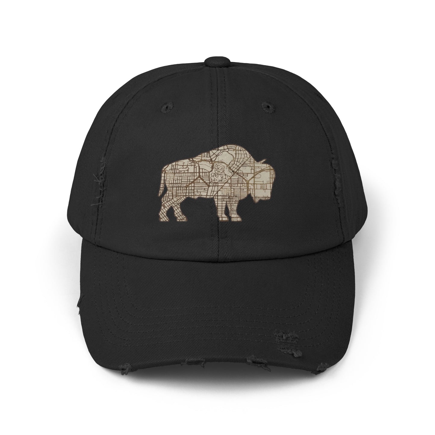 Map of Buffalo Distressed Cap