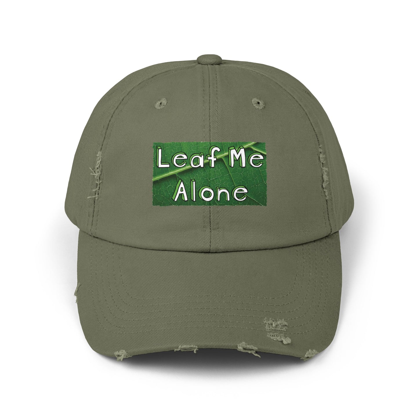 Leaf Me Alone Distressed Cap