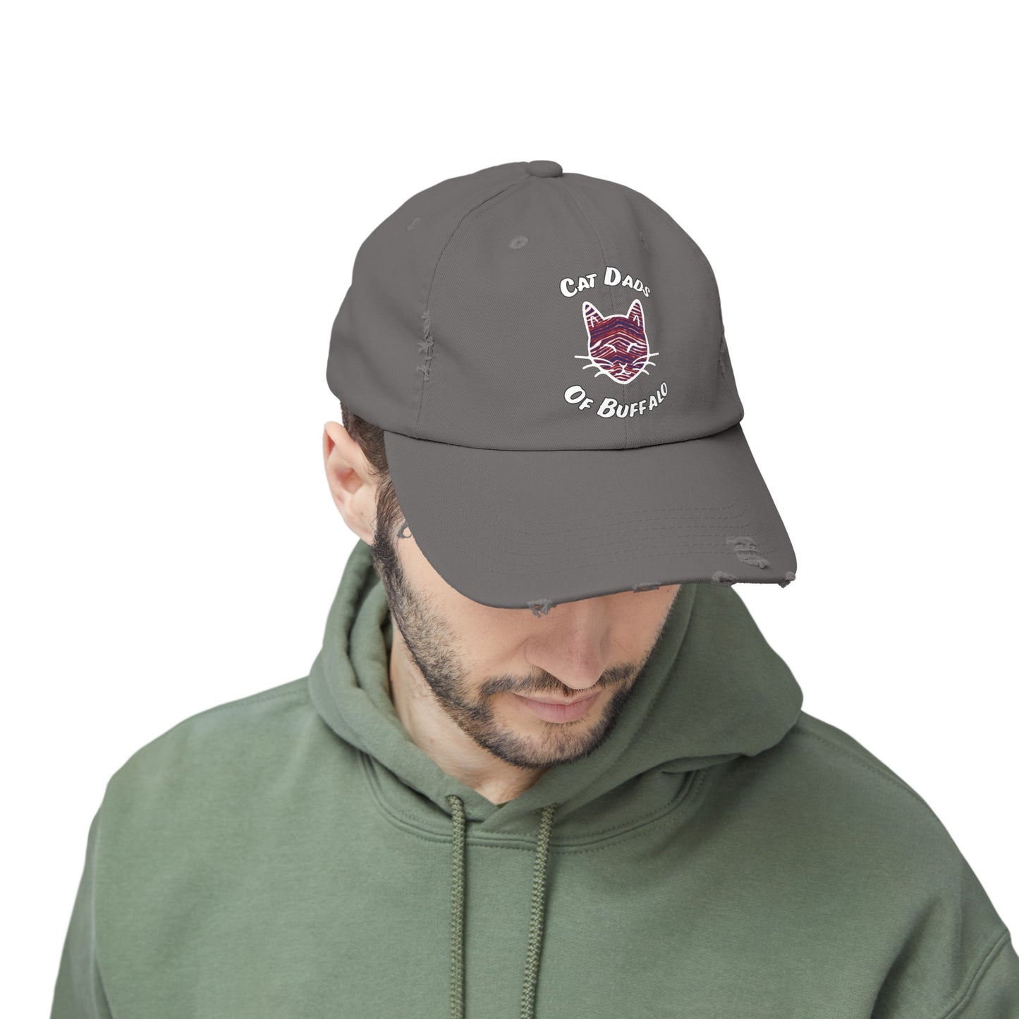 The Cat Dad Distressed Cap