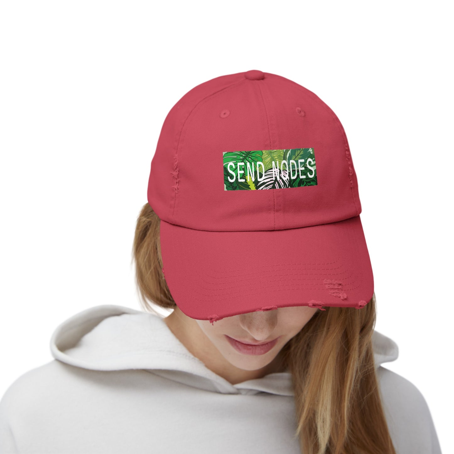 “Send Nodes” Distressed Cap