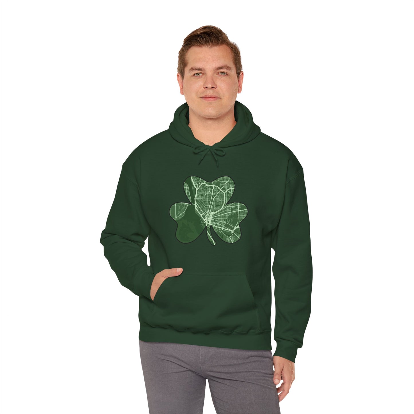 Map of Buffalo St. Patrick’s Day Hoodie