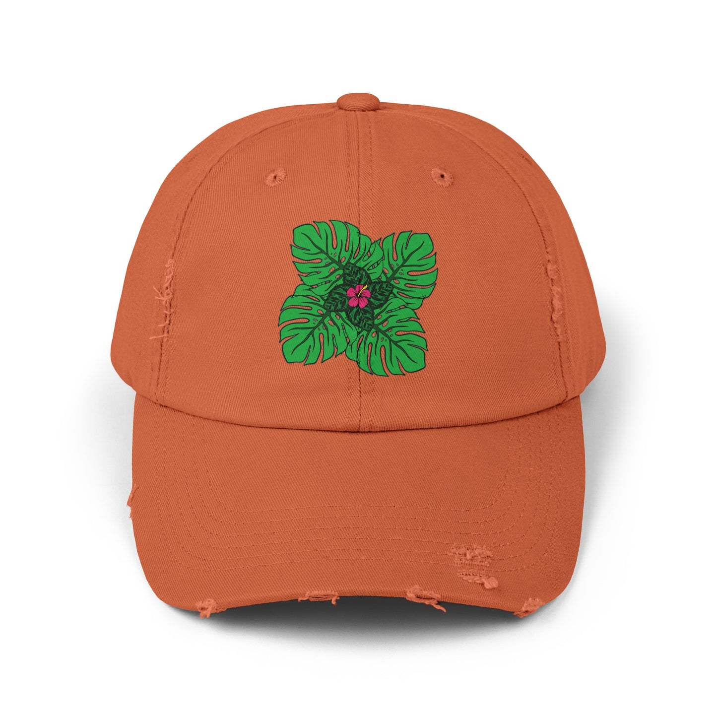 Plant Flower Distressed Cap
