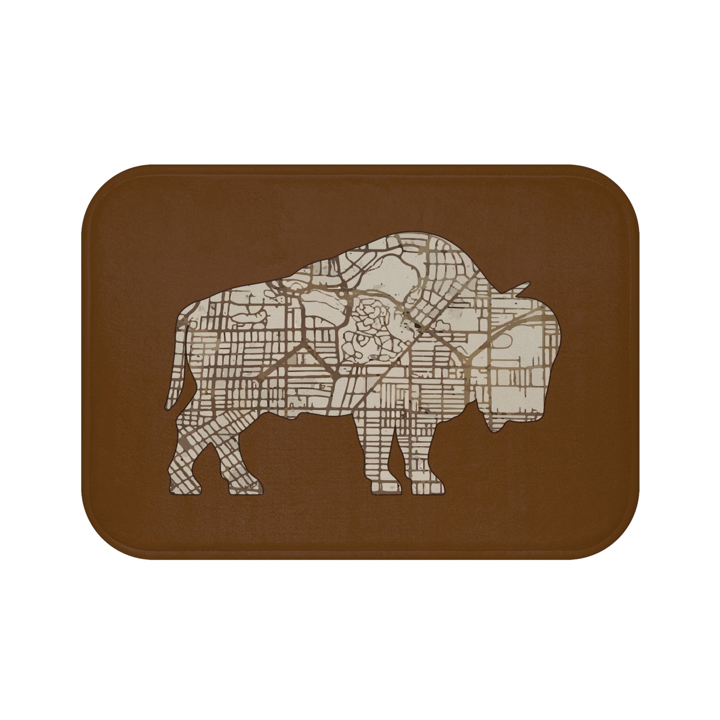 Map of Buffalo Bath Mat