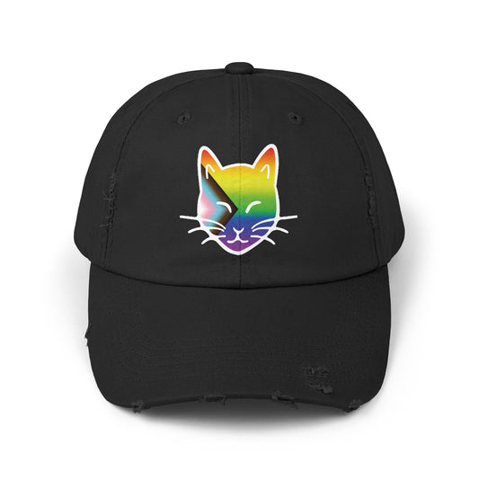 The Cat Fam Pride Distressed Cap