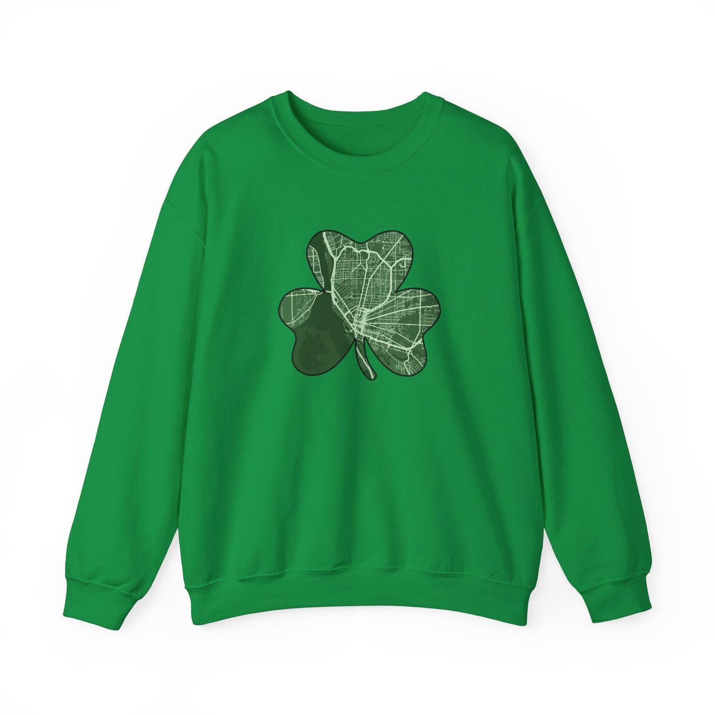 Map of Buffalo St. Patrick’s Day Sweatshirt