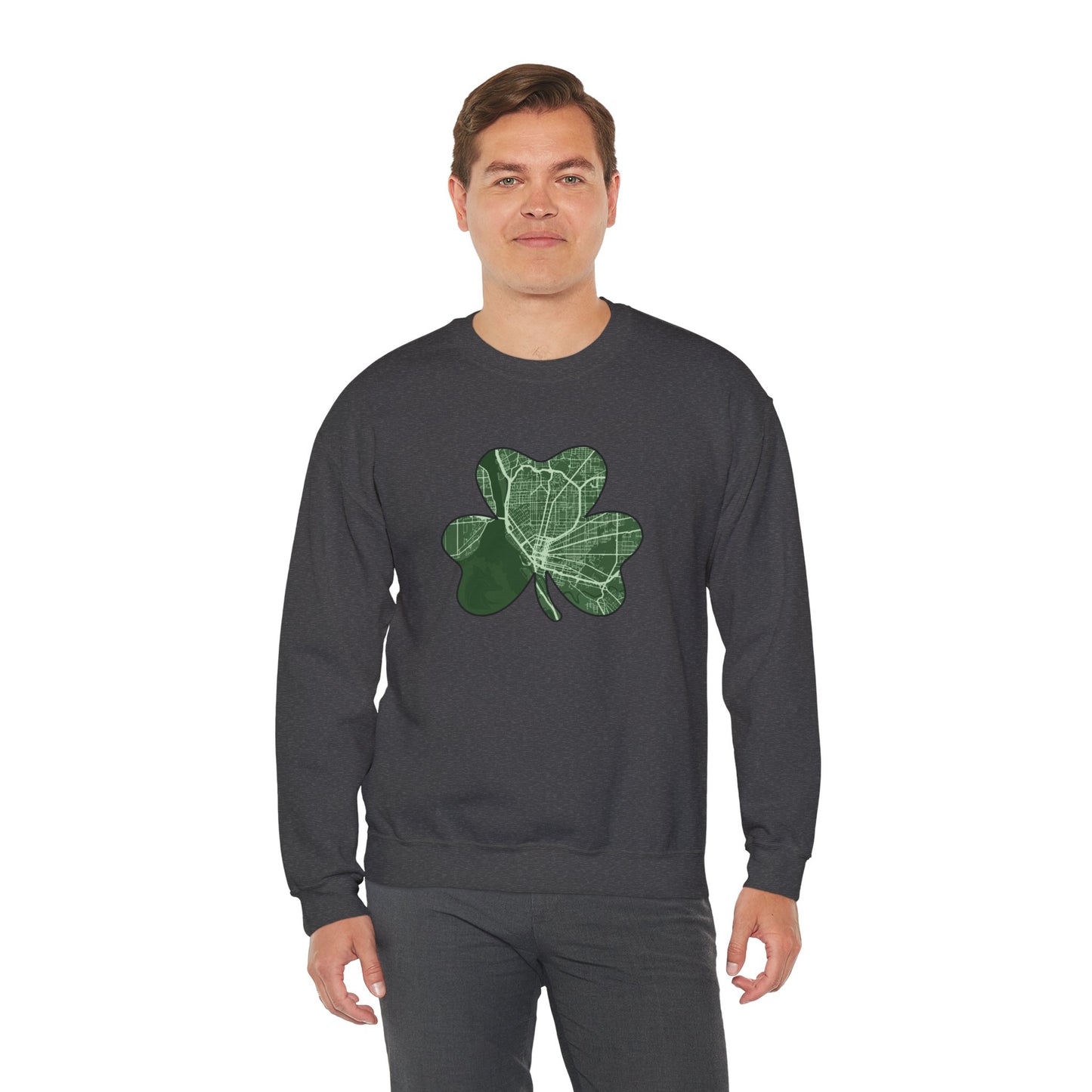 Map of Buffalo St. Patrick’s Day Sweatshirt