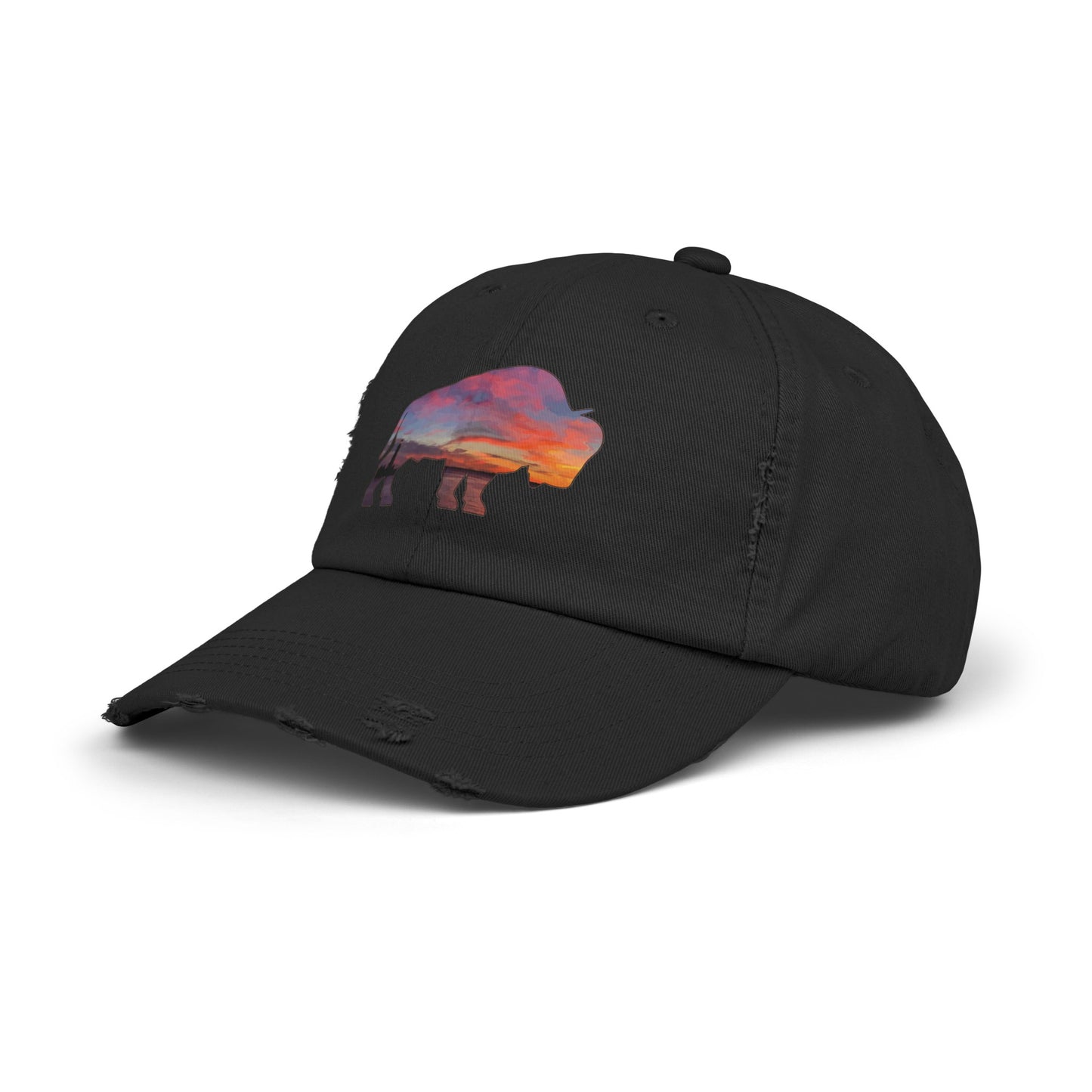 Buffalo Waterfront Sunset Distressed Cap