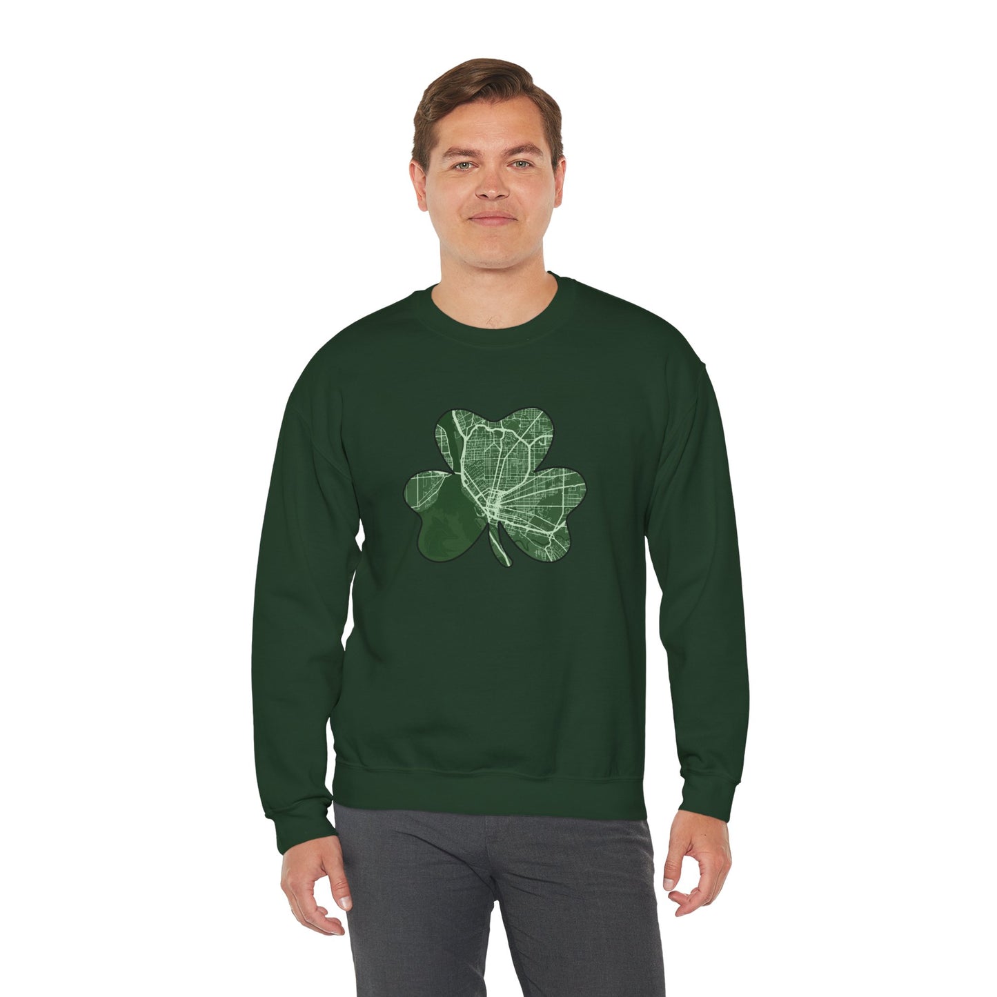 Map of Buffalo St. Patrick’s Day Sweatshirt