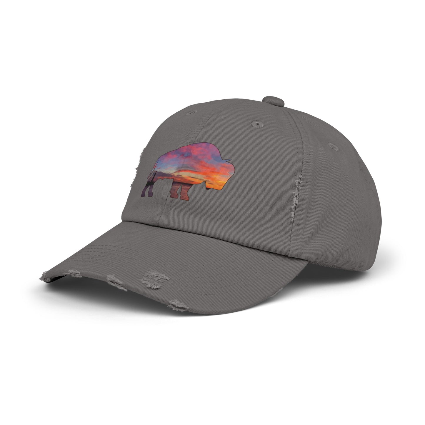 Buffalo Waterfront Sunset Distressed Cap