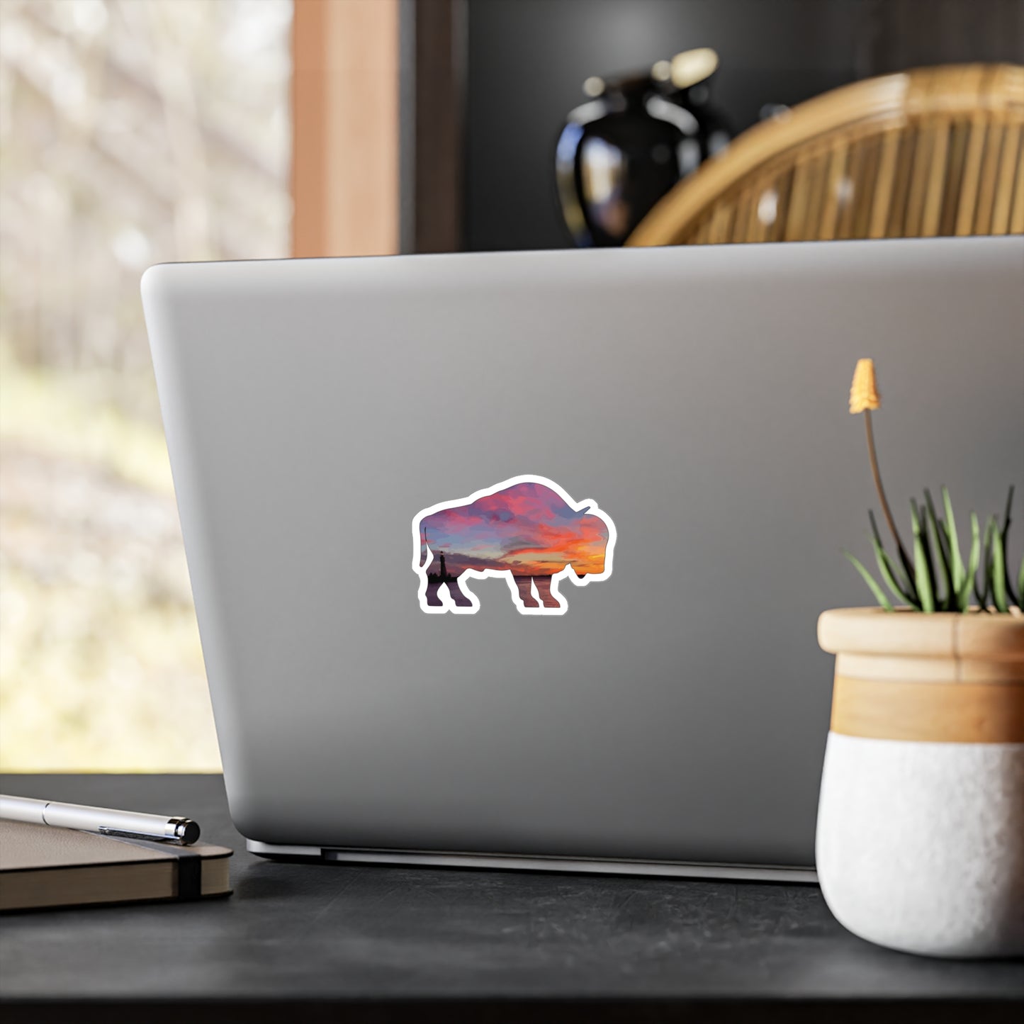 Buffalo Waterfront Sunset Vinyl Decal