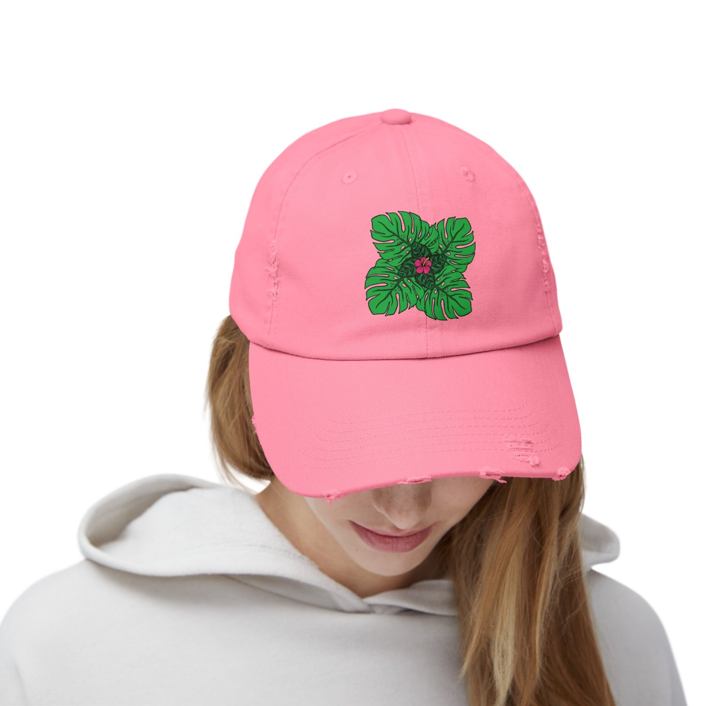 Plant Flower Distressed Cap