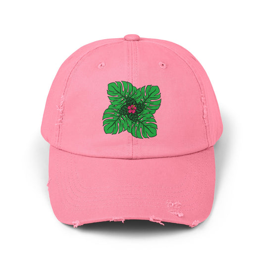 Plant Flower Distressed Cap