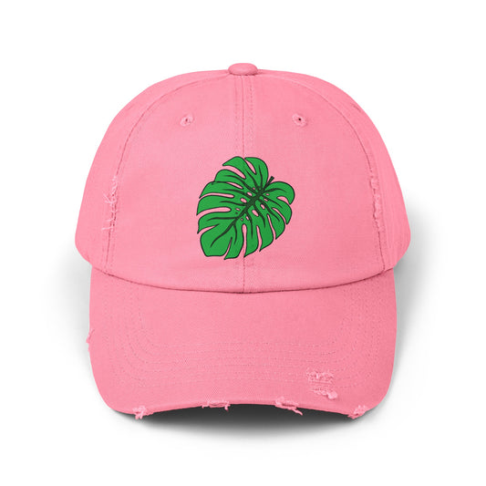 Monstera Leaf Distressed Cap