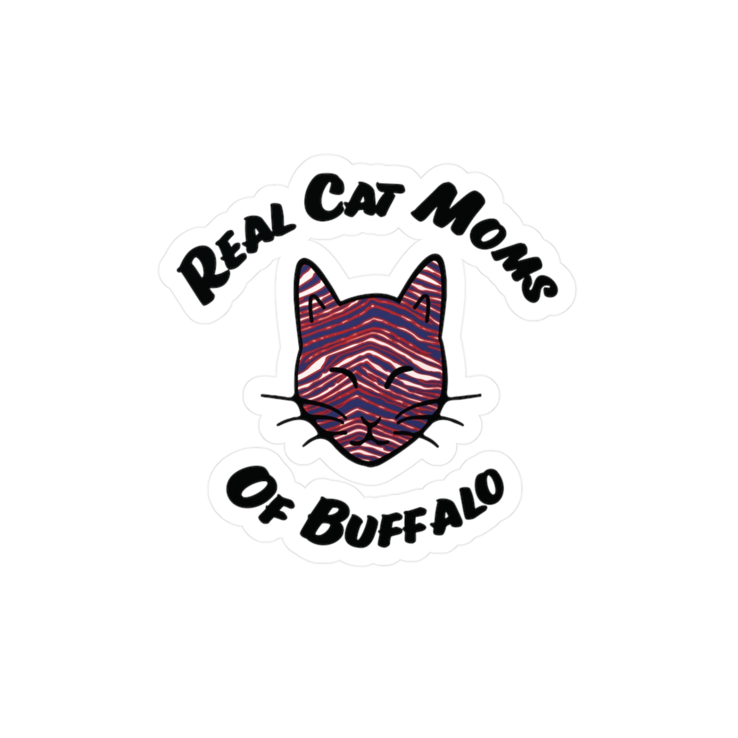 Real Cat Moms of Buffalo Vinyl Decal