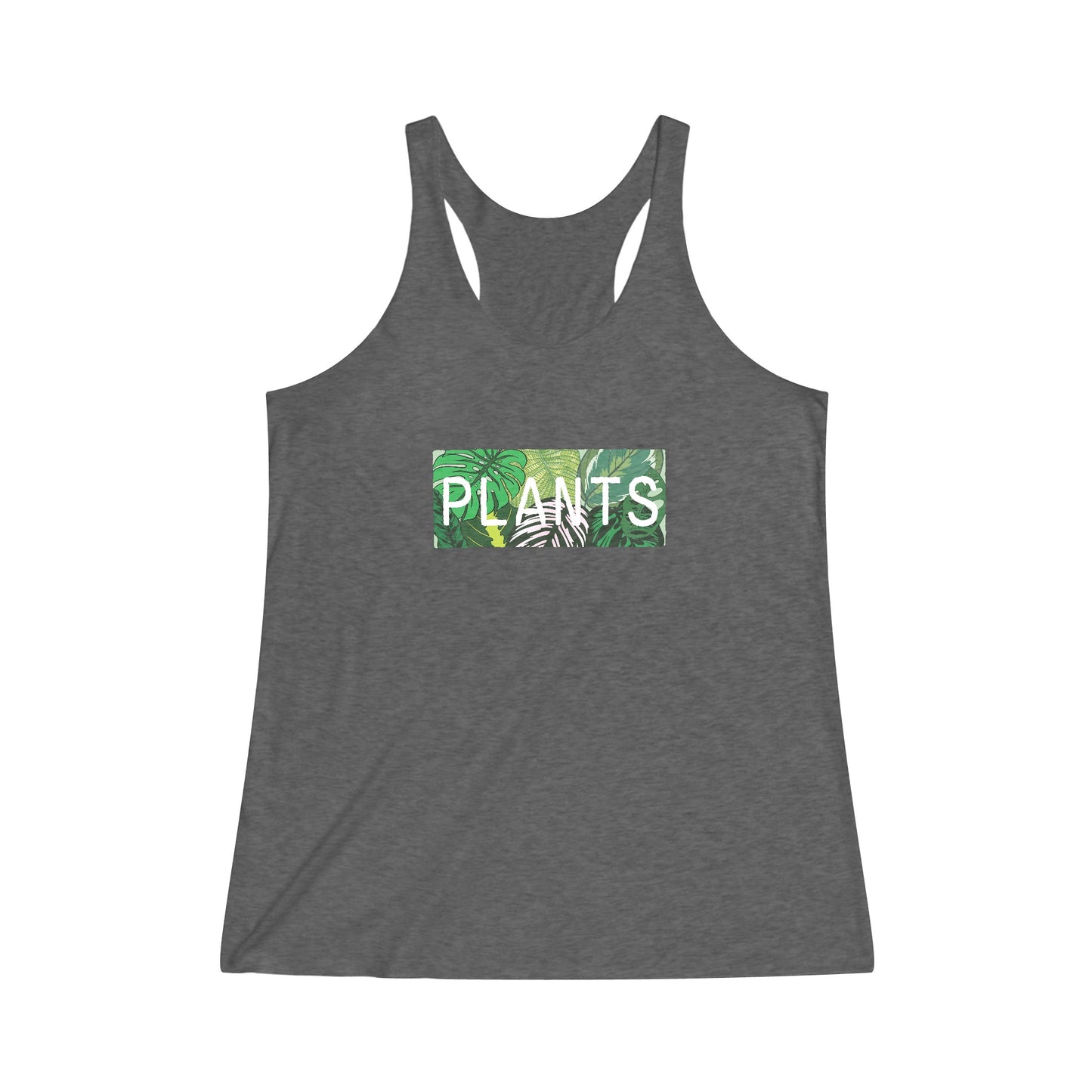 “Plants” Women's Tri-Blend Racerback Tank