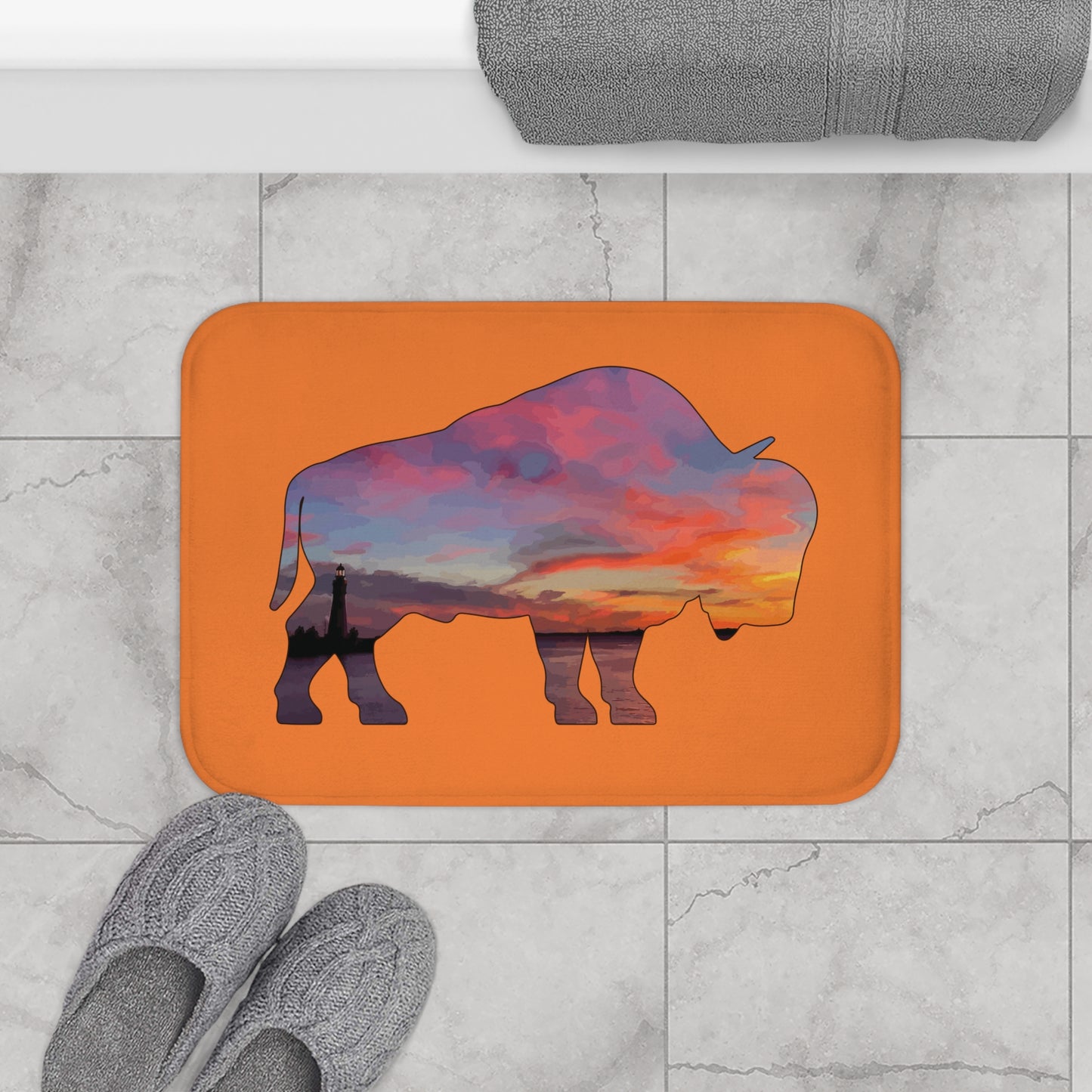 Buffalo Waterfront Sunset Bath Mat