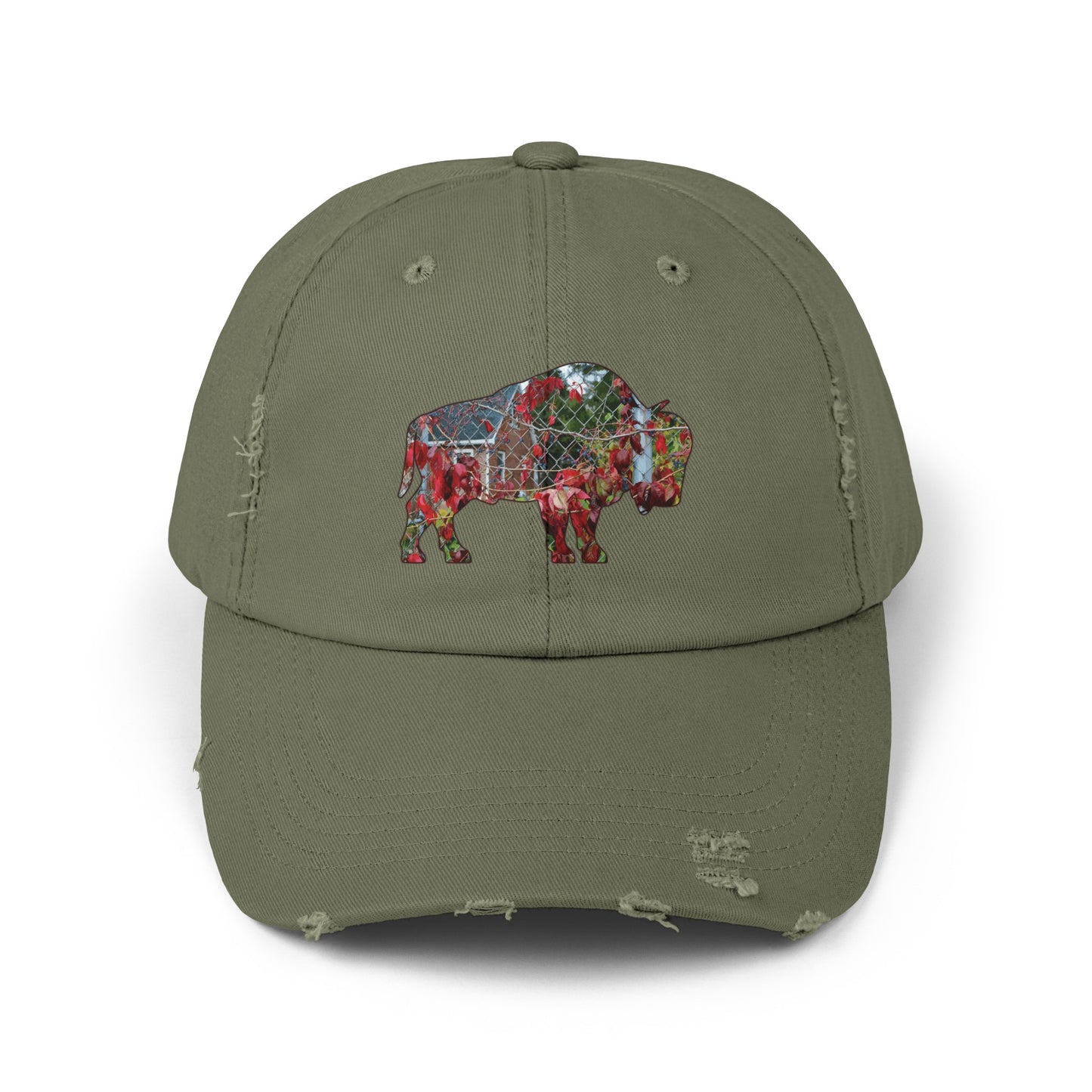 Fall Foliage Distressed Cap