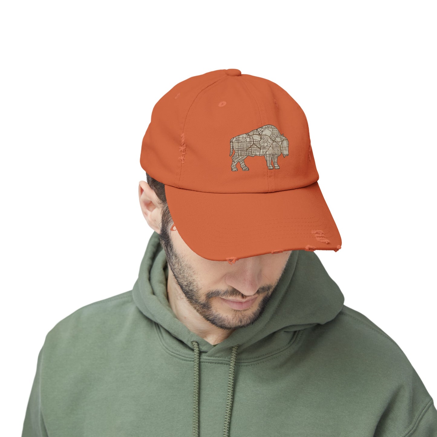 Map of Buffalo Distressed Cap