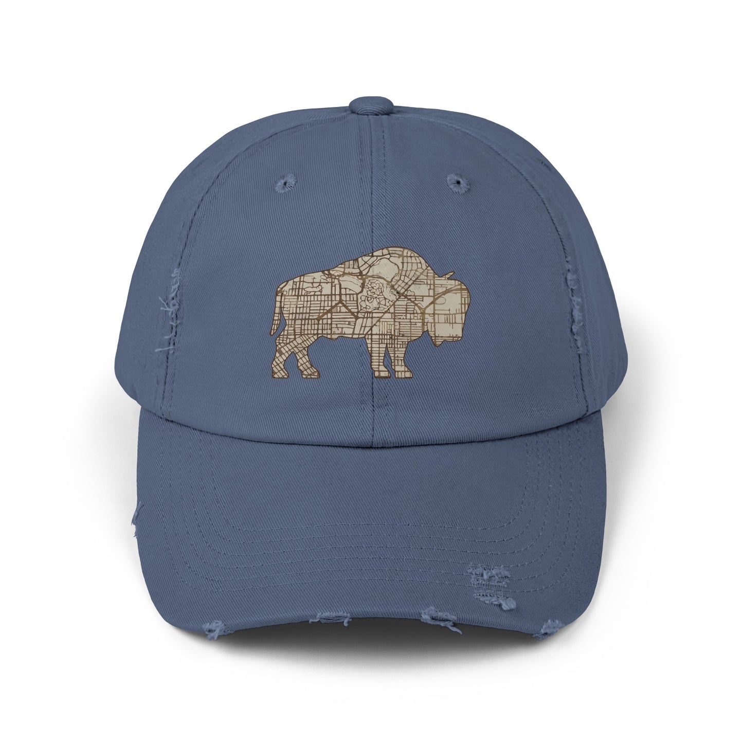 Map of Buffalo Distressed Cap