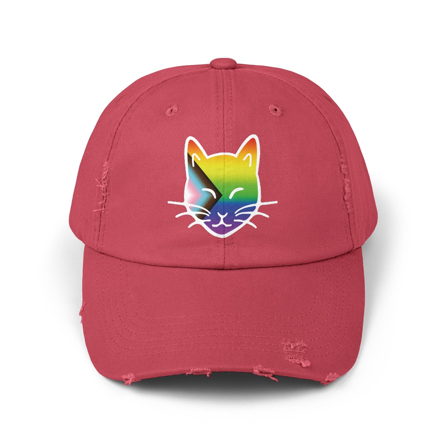 The Cat Fam Pride Distressed Cap