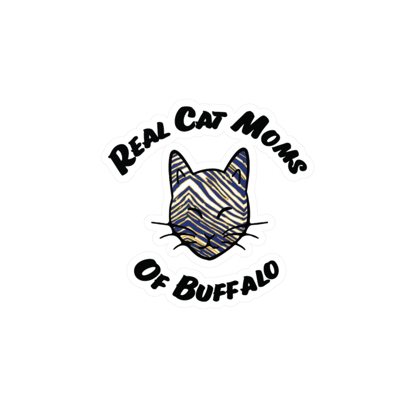 Real Cat Moms of Buffalo Vinyl Decal